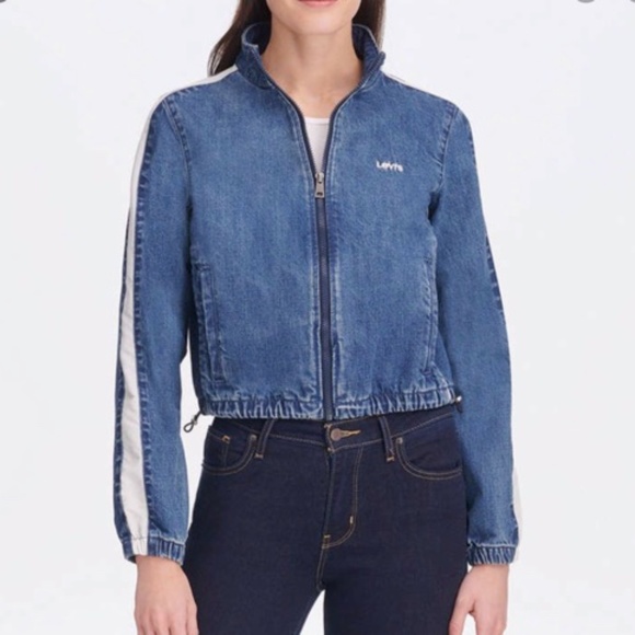 Levi's Jackets & Blazers - NWT Levi's Side Stripe Denim Jacket SZ L